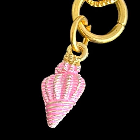 Betsey Johnson Pink Charm Necklace - Mermaid, Shell, Starfish - Summer Vacation - Picture 7 of 7